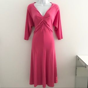 COPY - NWOT Bailey Pink Rushed A-line 3/4 Sleeve Plus Size Dress Spring